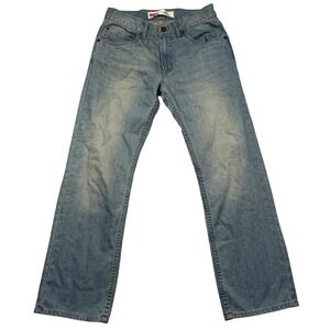 Levis 505 Straight Leg Jeans Boys 16 Reg 28x28 Light Wash Blue Denim 100% Cotton